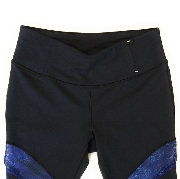 CALIA by Carrie Underwood Womens Blue Floral Mesh Leggings Size M - Picture 4 of 8